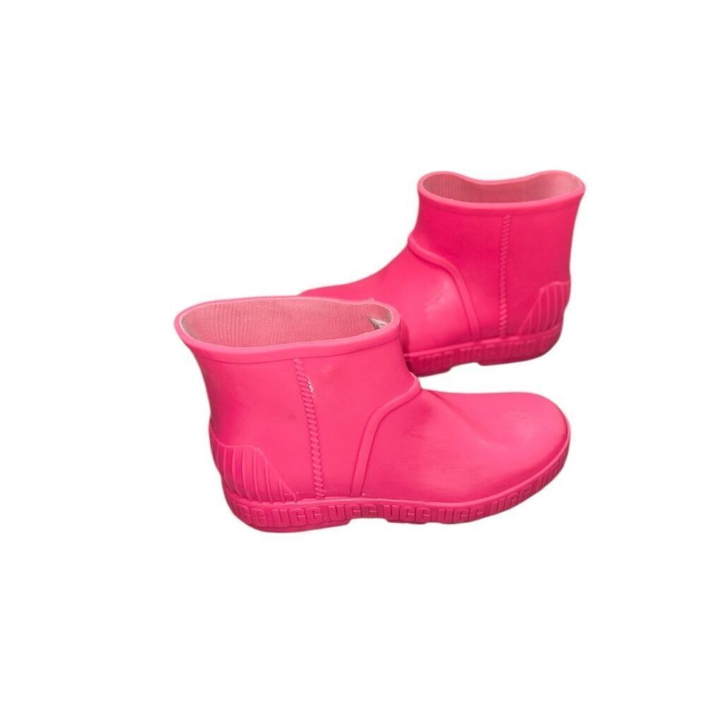 UGG Kids Pink Rain Boots Fleece Lined Size 13 Waterproof School Shoes - Picture 4 of 12